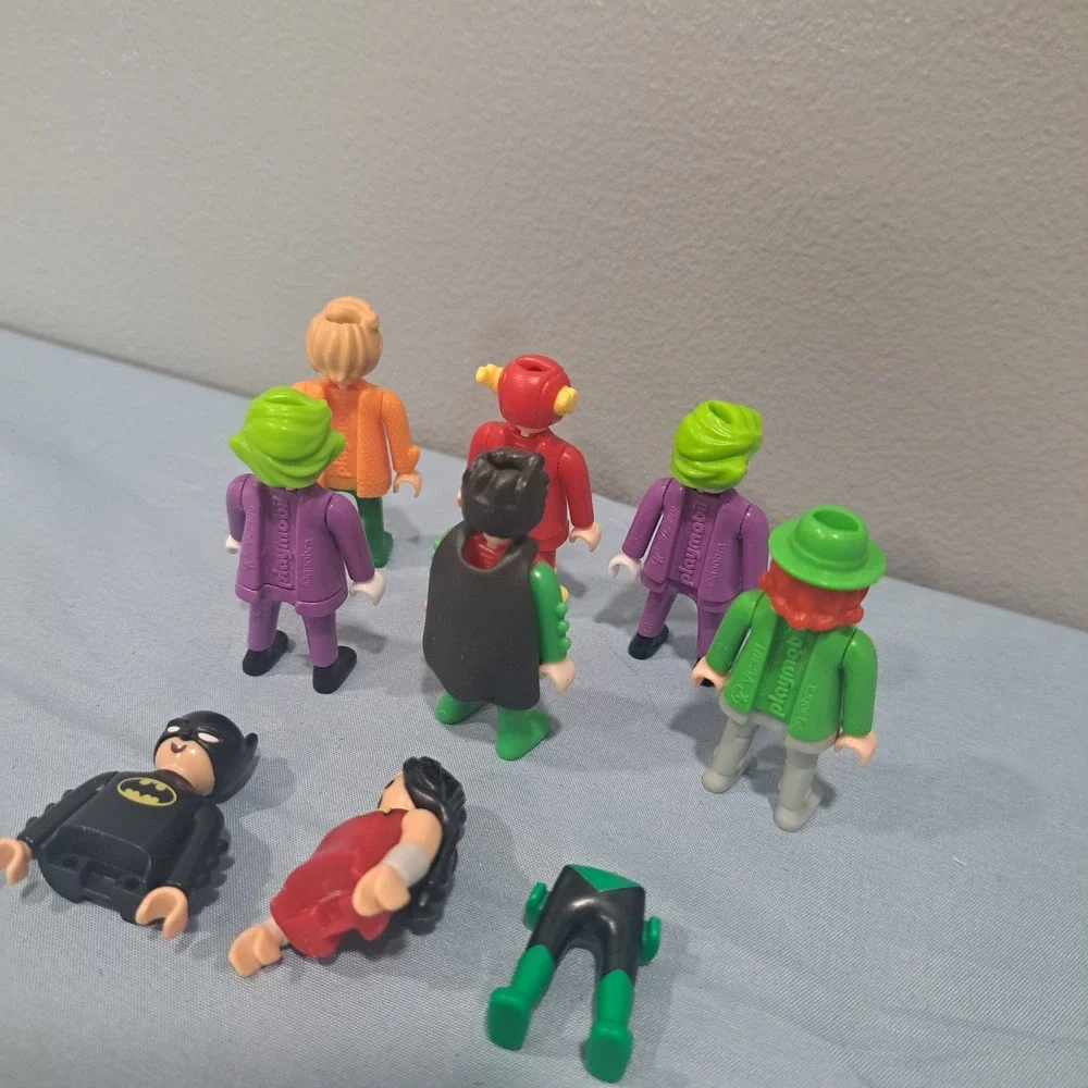 Playmobil Kinder DC Super Friends Lot Robin Joker‎ Flash Riddler Parts Figures